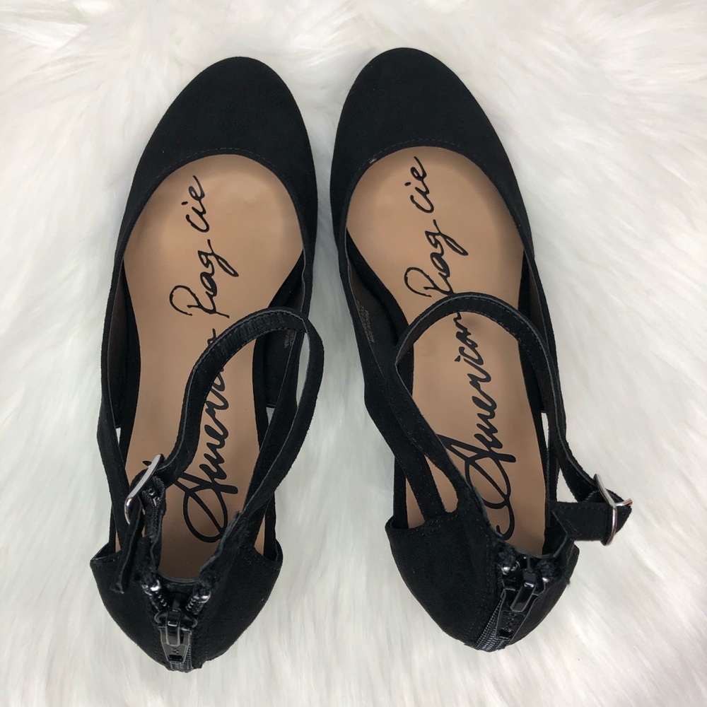 American Rag Miley Chop out black wedges 8M - Picture 6 of 8
